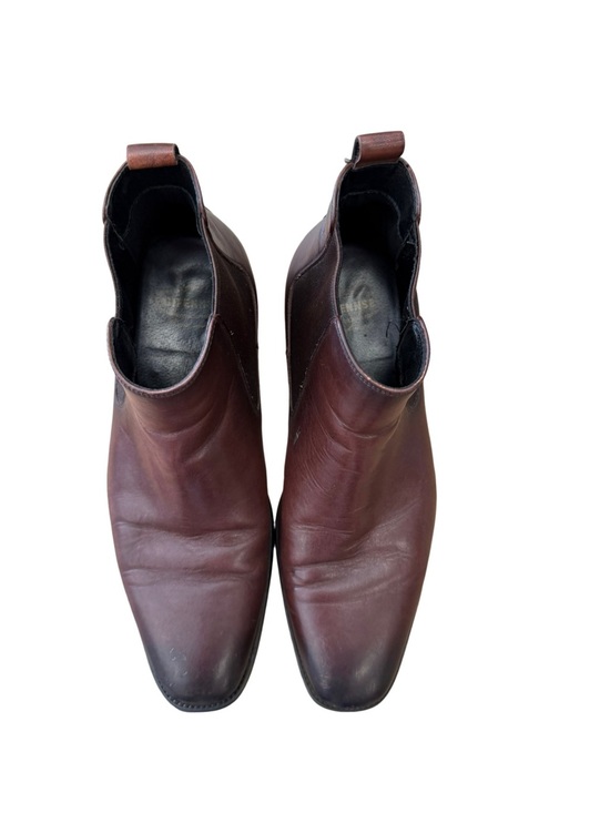 GIFENNSE Men\'s Chelsea Boots Brown Leather Ankle Boots Size 9.5 main image 4